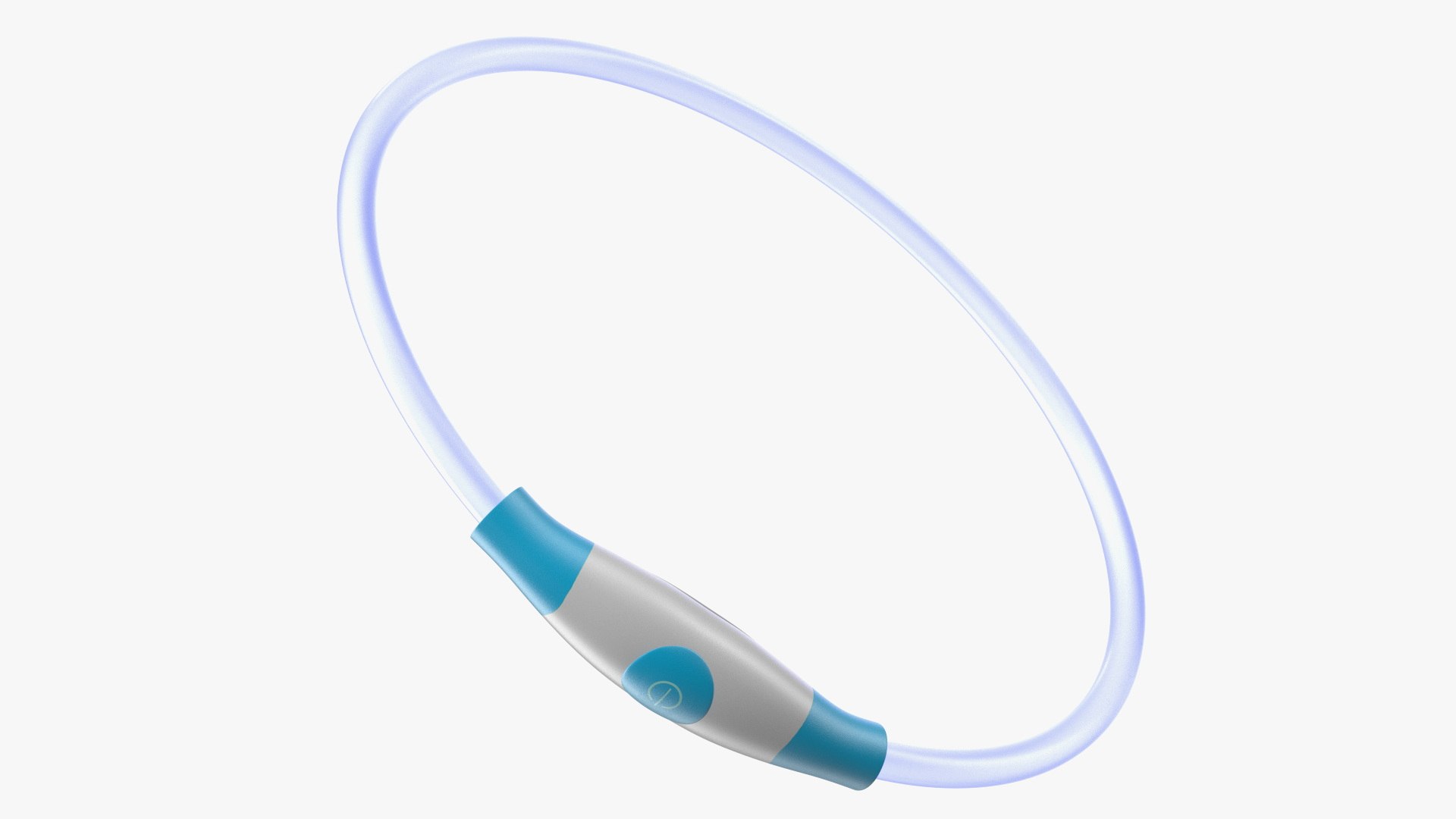 Blue LED Dog Collar 3D model preview