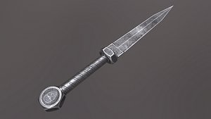 knife steel nuts 3D model