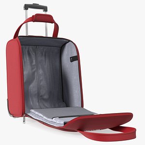 3D Open Softshell Luggage Samsonite Red