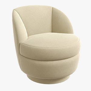 A Milo Baughman for Thayer Coggin Swivel Club Chair beige