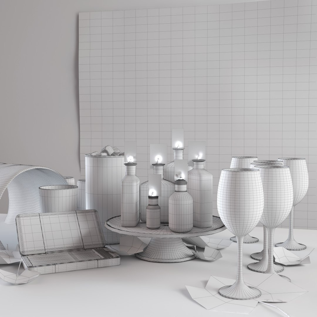Decorative Set 1 3D Model - TurboSquid 1246823