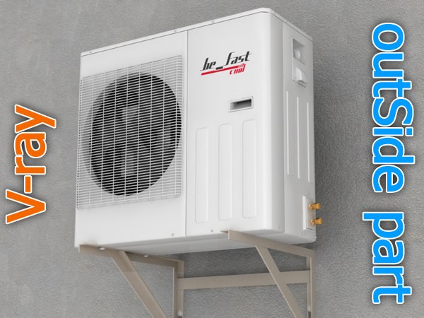 air conditioner 2 3d model