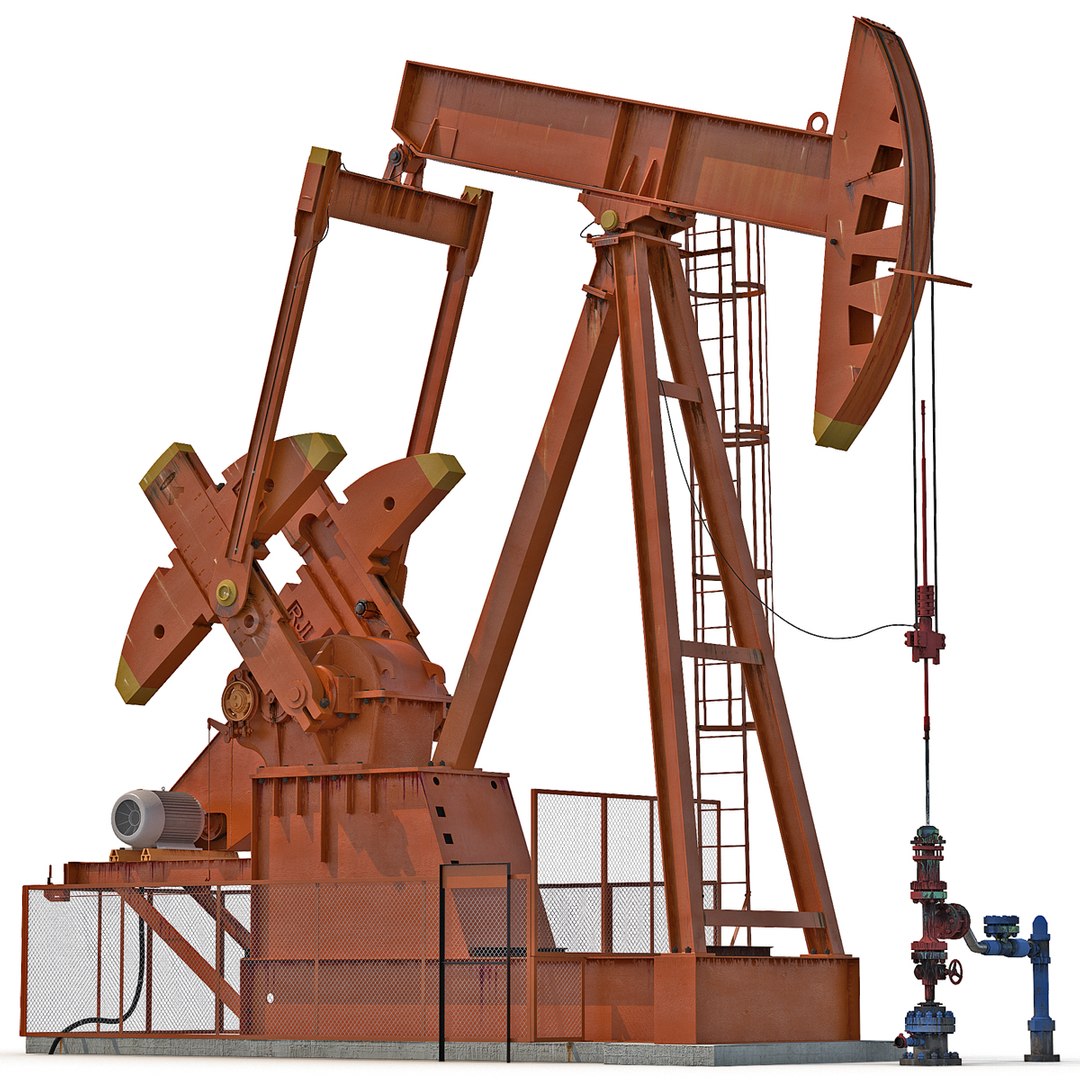 Oil Pump Jack Generic 3D model preview