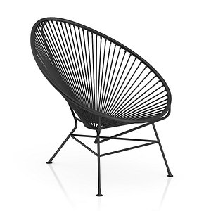 black wire chair 3d max