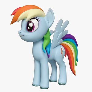 rainbow dash little pony 3D model