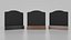 Customizable Countertop Crowned-Top Chalkboard with Standard Stand 3D