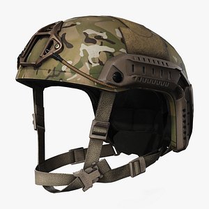 Military Helmet 3D Model - Black Tactical Gear 3D
