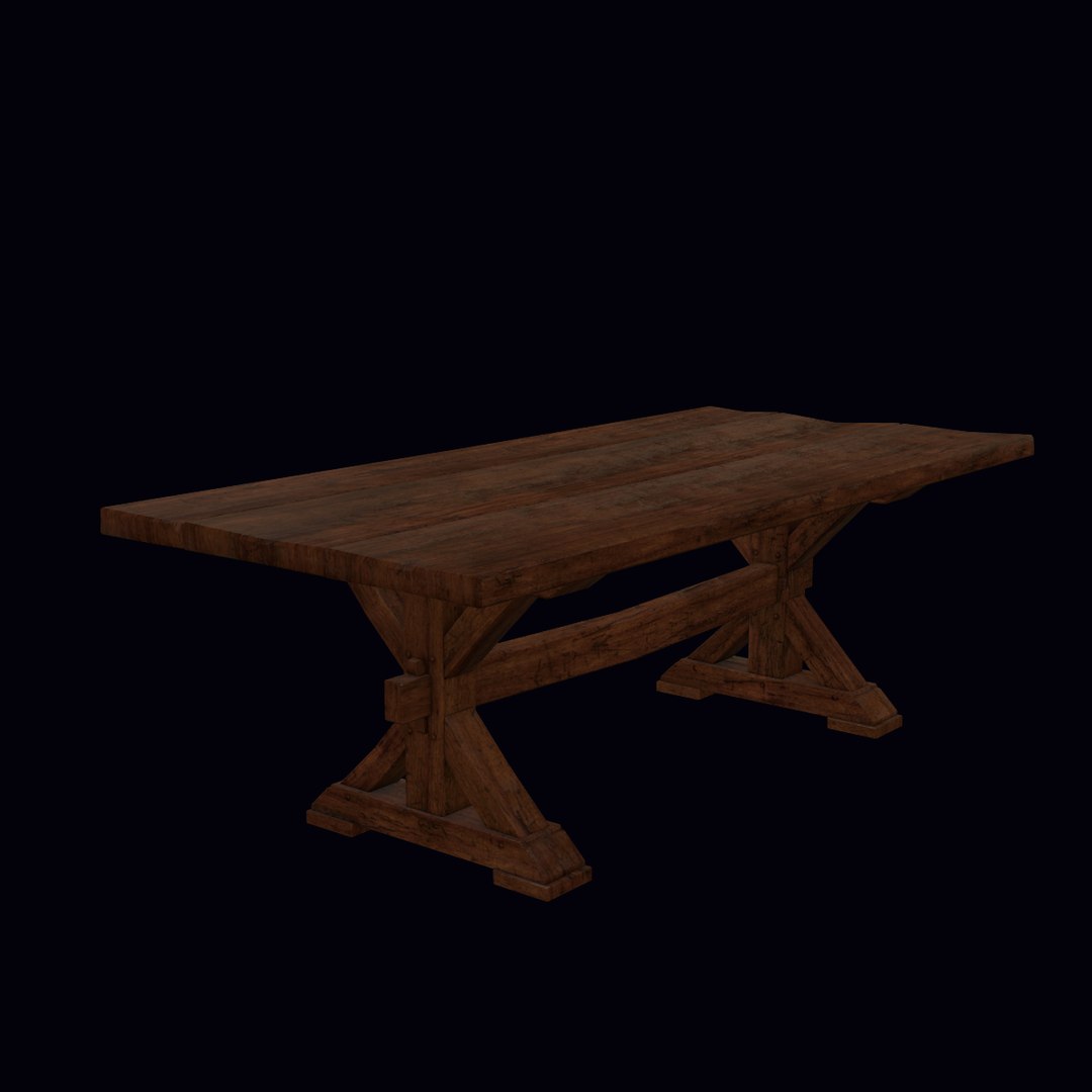 gen medieval table 3d obj