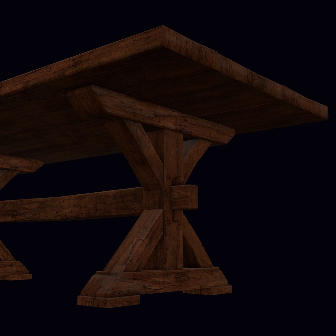 gen medieval table 3d obj