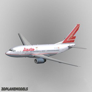 3d b737-600 lauda air model