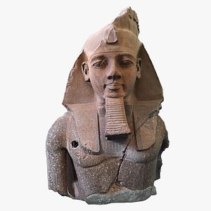 king ramesses ii statue 3D