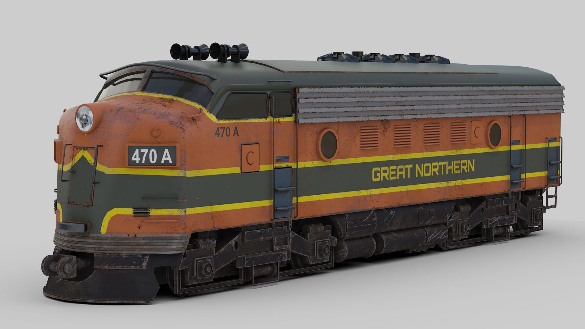 3d F7 Diesel Locomotive