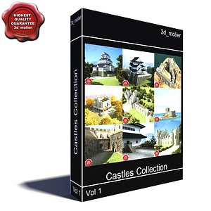 3d castles odawara hirosaki model