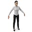Woman Wearing Shirt and Slacks Rigged