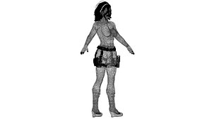 African American Female Spy - Tactical Agent 3D model