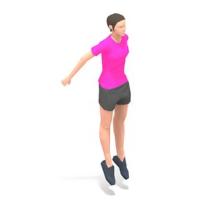 3D model animations exercise woman