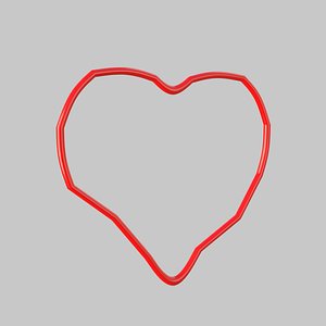 Heart Iine Shape 3D model