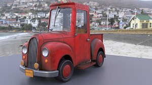 Old car Low-poly 3D model 3D model