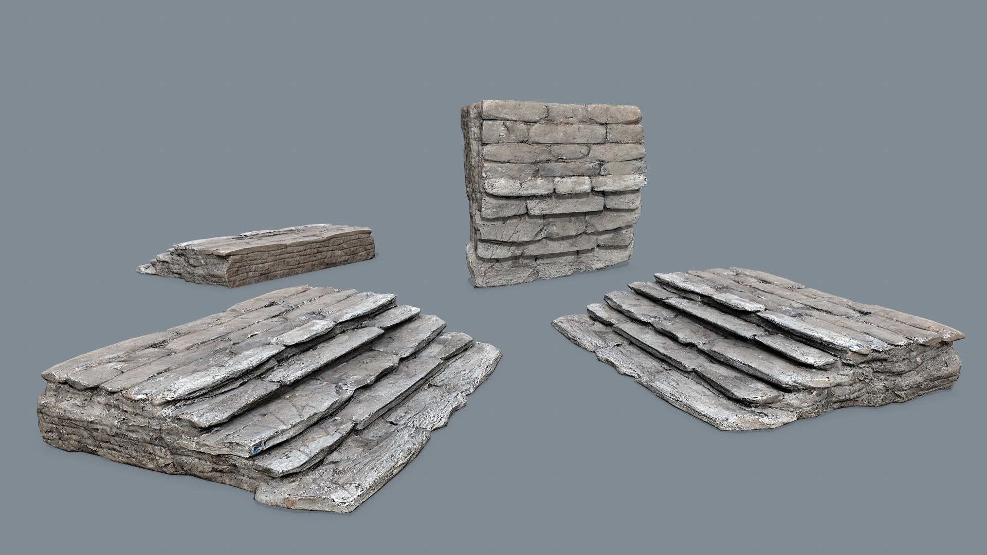 3D Model Ruin Set - TurboSquid 2216556