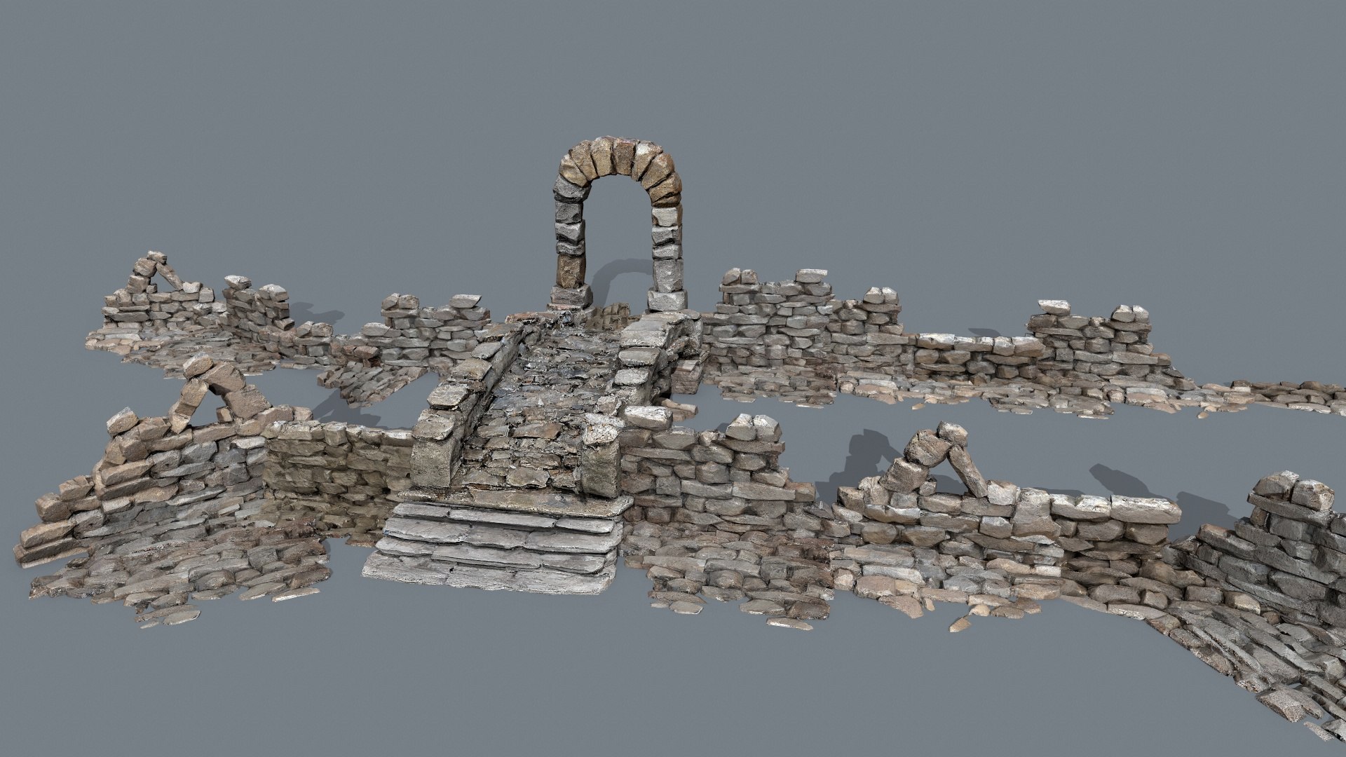 3D Model Ruin Set - TurboSquid 2216556
