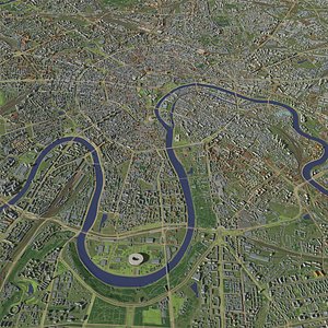 Moscow Russia - city and urban 3D model