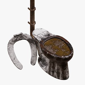 3D model Clogged Filthy Dirty Toilet