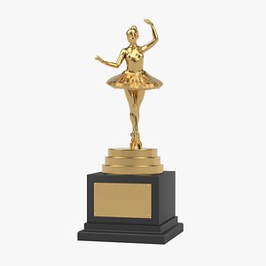 Brass Ballet Trophy 3D model