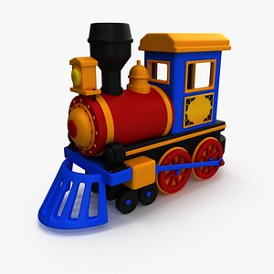 Cartoon Train 3D model