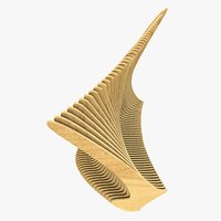 Parametric Park Abstract Wooden Bench
