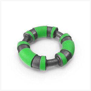 Scifi Circle Element Green Shape PBR 3D model