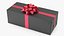 3D Gift Box with a Bow Black v4