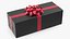3D Gift Box with a Bow Black v4