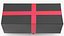 3D Gift Box with a Bow Black v4