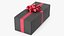 3D Gift Box with a Bow Black v4