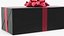 3D Gift Box with a Bow Black v4