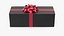 3D Gift Box with a Bow Black v4
