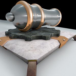 clash clans cannon 3d model