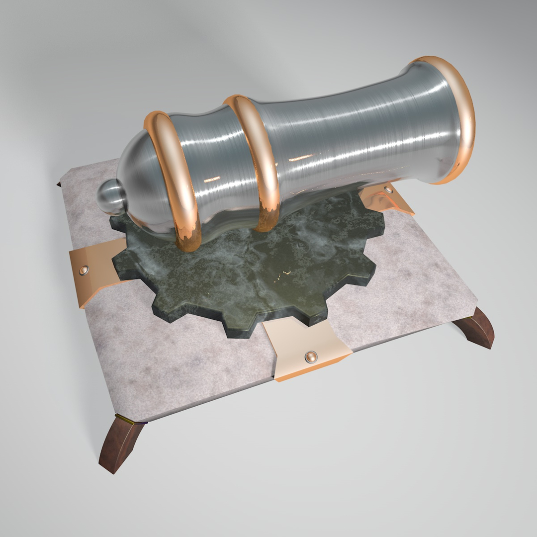 Clash Clans Cannon 3d Model