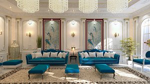 living room interior 3D model