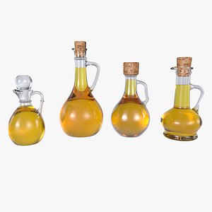 Olive Oil Bottles 3D
