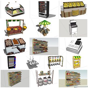 supermarket 3D model