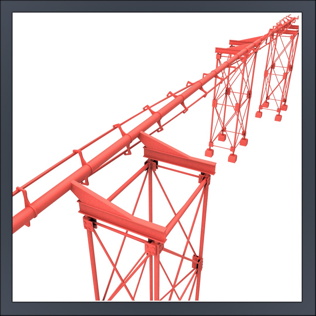 3d model roller coaster rails