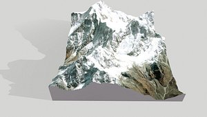 Mountain landscape Thulagi Chuli Himalayas Nepal model