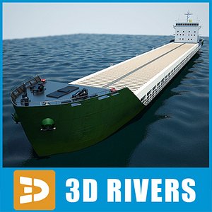 3d model container ship cargo