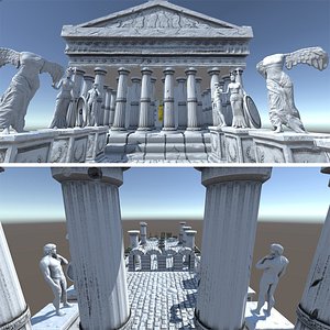 3D architecture ancient greek city pack model