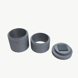 Concrete Pipes 3D model