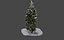 ALBERO DEL CESPUGLIO DI NATALE DI INVERNO DELLA NEVE GHIACCIATA