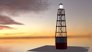 3D LIGHTHOUSE - FARO Low-poly 3D model model