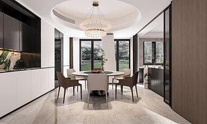 Modern dining room 3D model