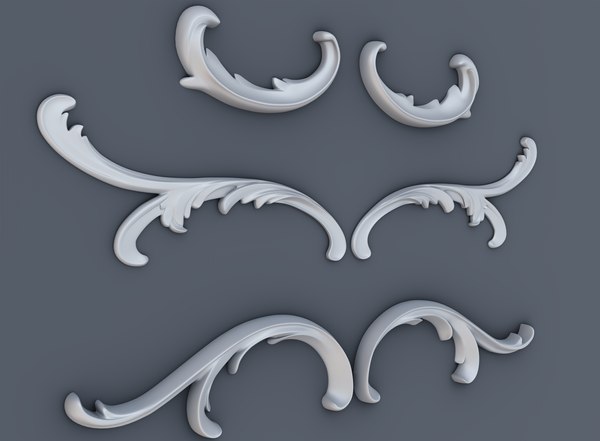 3D volute baroque - TurboSquid 1330005